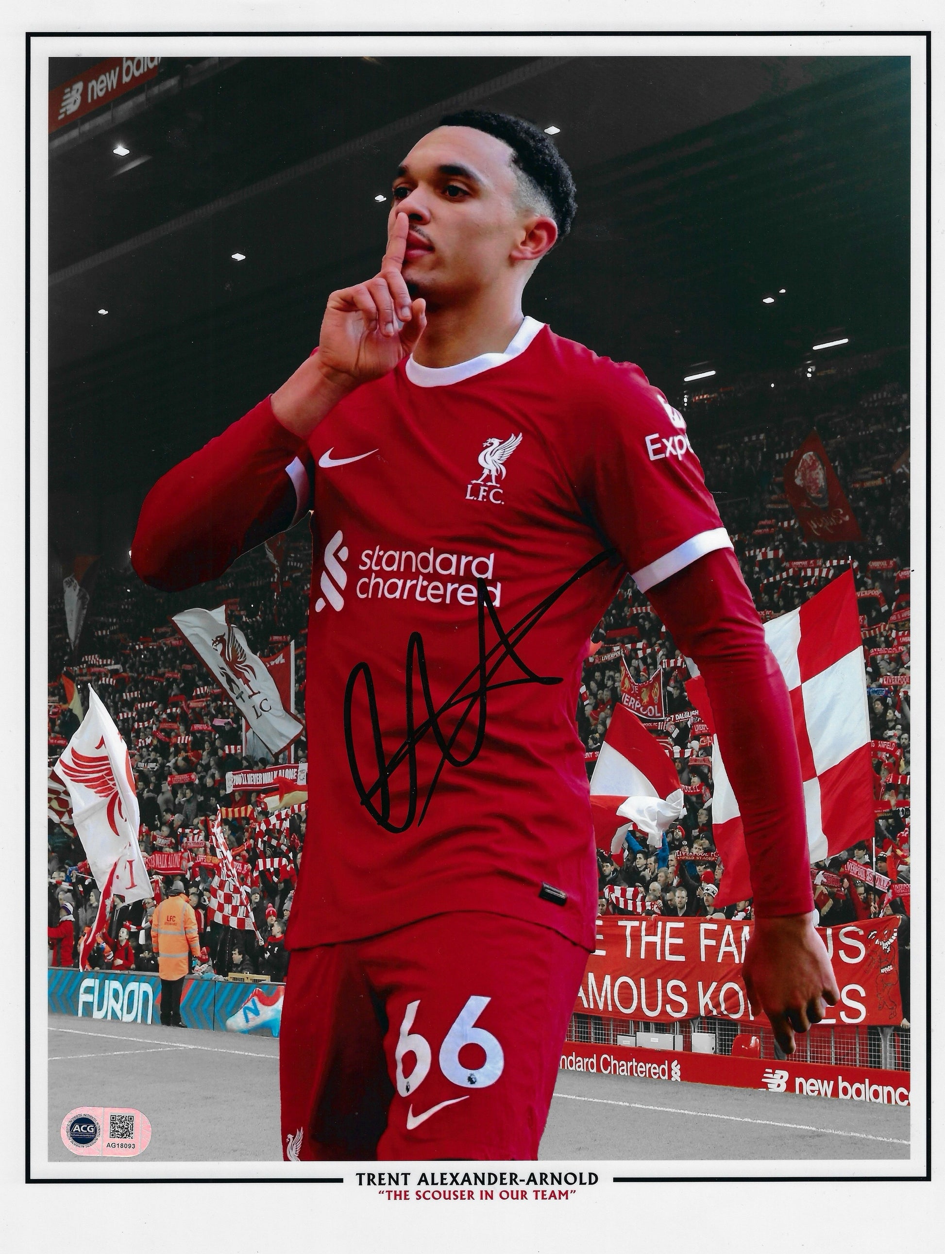 TRENT ALEXANDER-ARNOLD SIGNED LFC 16x12 SCOUSER IN OUR TEAM (ACG CERT AG18093)-1