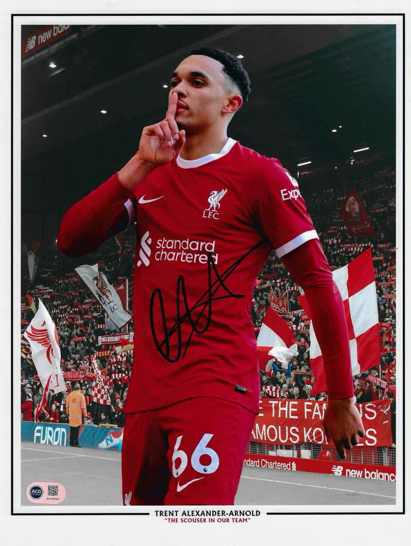 TRENT ALEXANDER-ARNOLD SIGNED LFC 16x12 SCOUSER IN OUR TEAM (ACG CERT AG18093)-1