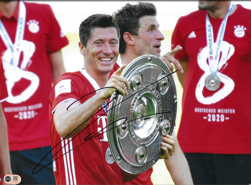 ROBERT LEWANDOWSKI SIGNED FC BAYERN MUNCHEN 16x12 PHOTO (ACG CERT AG18073)-1