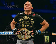 GEORGES ST-PIERRE SIGNED UFC LEGEND 14X11 PHOTOGRAPH 3 (ACG CERT AG18077)-1
