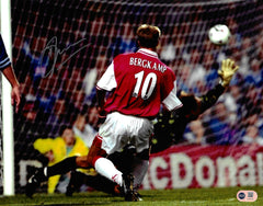 DENNIS BERGKAMP SIGNED ARSENAL FC 14X11 PHOTO (ACG WITNESS AG46491)-1
