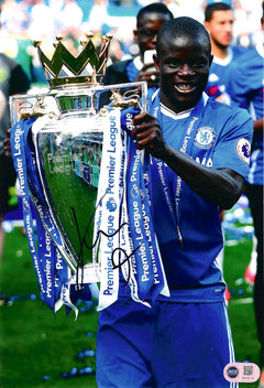 NGOLO KANTE SIGNED CHELSEA FC EPL WINNER 12x8 PHOTO (ACG CERT AG18110)-1