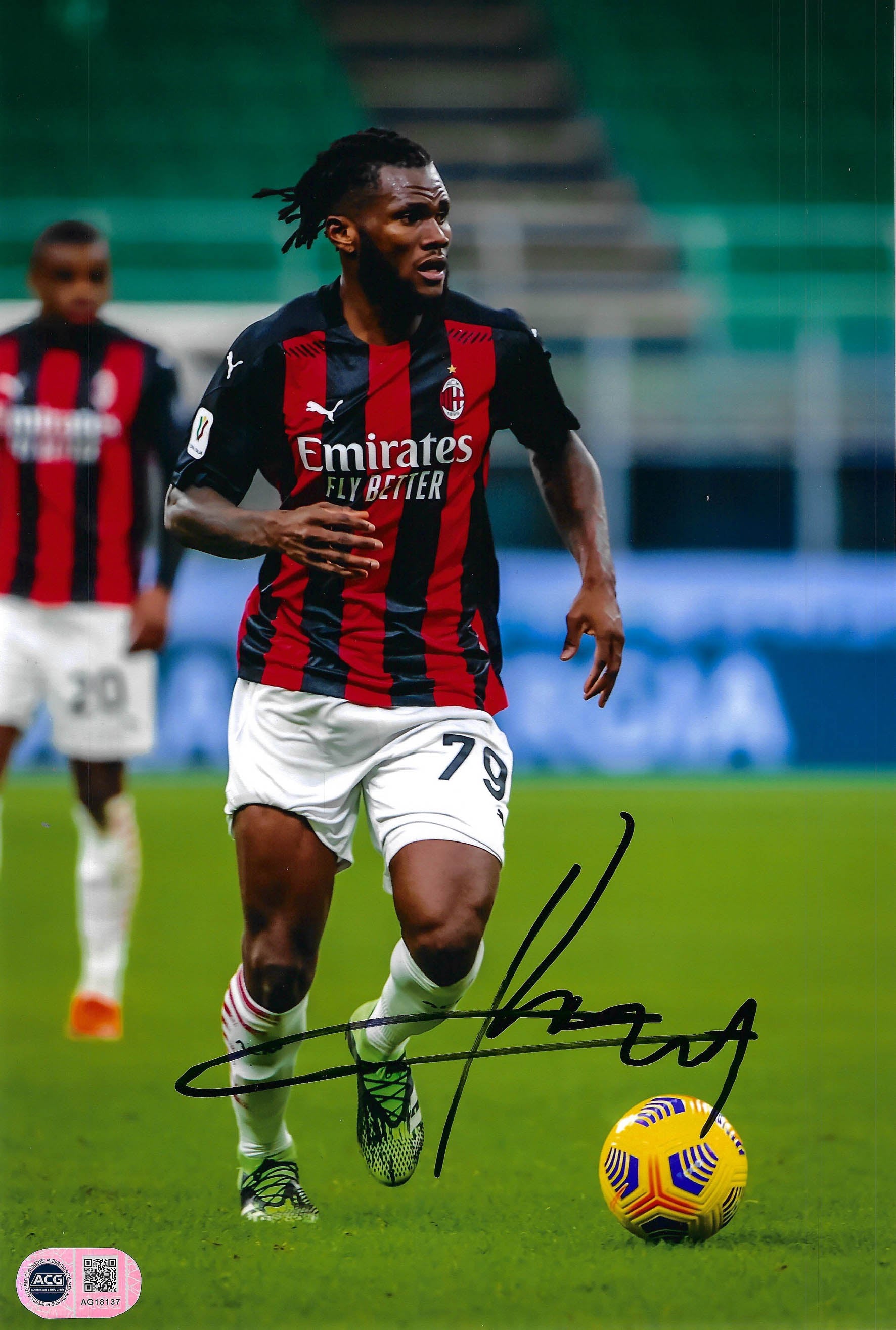 FRANCK KESSIE SIGNED AC MILAN 12x8 PHOTOGRAPH (ACG CERT AG18137)-1