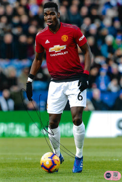 PAUL POGBA SIGNED 12X8 MANCHESTER UNITED PHOTO (ACG CERT AG18162)-1
