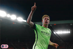 KEVIN DE BRUYNE SIGNED MANCHESTER CITY 12X8 PHOTO (ACG CERT AG18169)-1