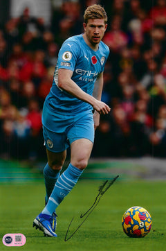 KEVIN DE BRUYNE SIGNED MANCHESTER CITY 12X8 PHOTO (ACG CERT AG18170)-1