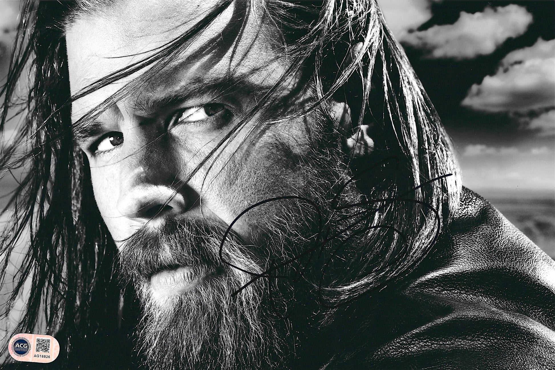 RYAN HURST SIGNED OPIE SONS OF ANARCHY 12x8 PHOTO (ACG CERT AG18826)-1
