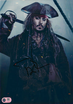 JOHNNY DEPP SIGNED PIRATES OF THE CARIBBEAN 12X8 PHOTO (ACG CERT AG18807)-1