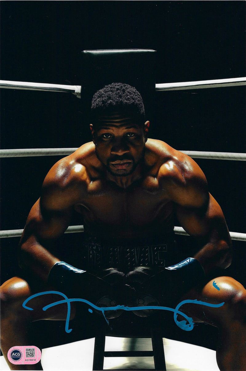 JONATHAN MAJORS SIGNED CREED III 12x8 PHOTO 2 (ACG CERT AG18818)-1