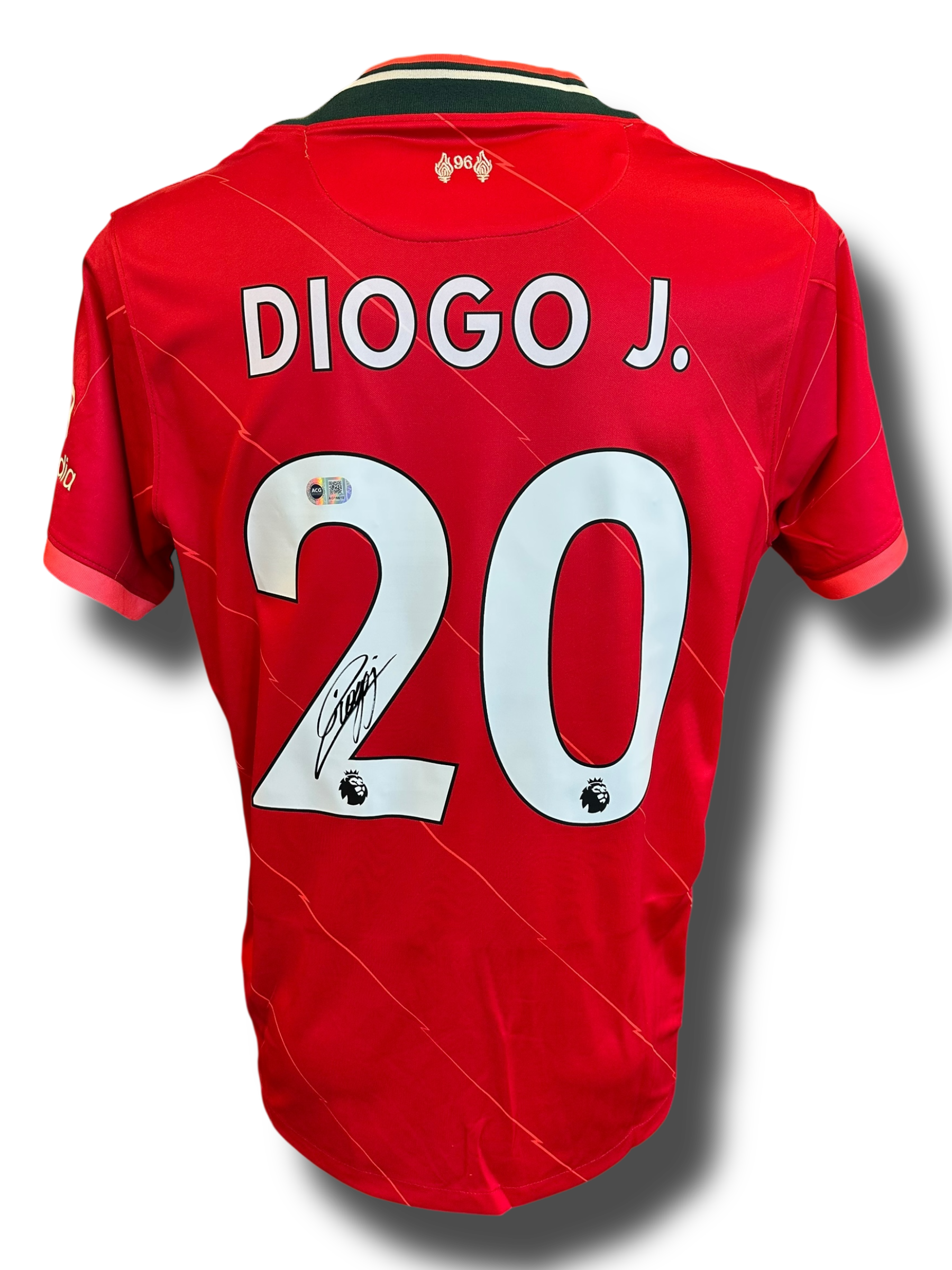 DIOGO JOTA SIGNED LIVERPOOL FC 2021/22 HOME SHIRT (ACG CERT AG16610)-1