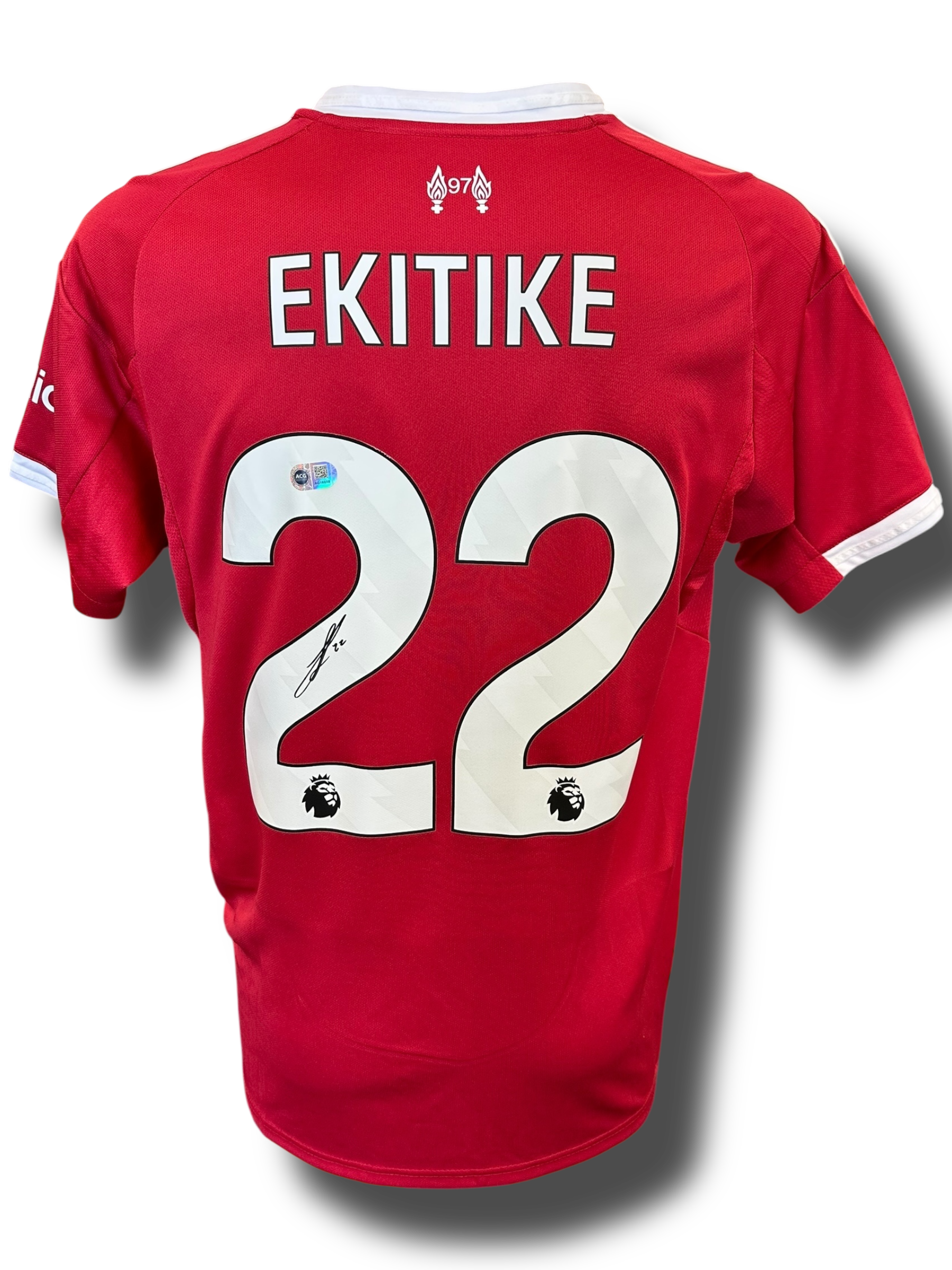 HUGO EKITIKE SIGNED 2025/26 LIVERPOOL FC HOME SHIRT (ACG CERT AG16858)