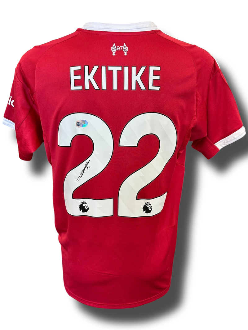 HUGO EKITIKE SIGNED 2025/26 LIVERPOOL FC HOME SHIRT (ACG CERT AG16858)-1