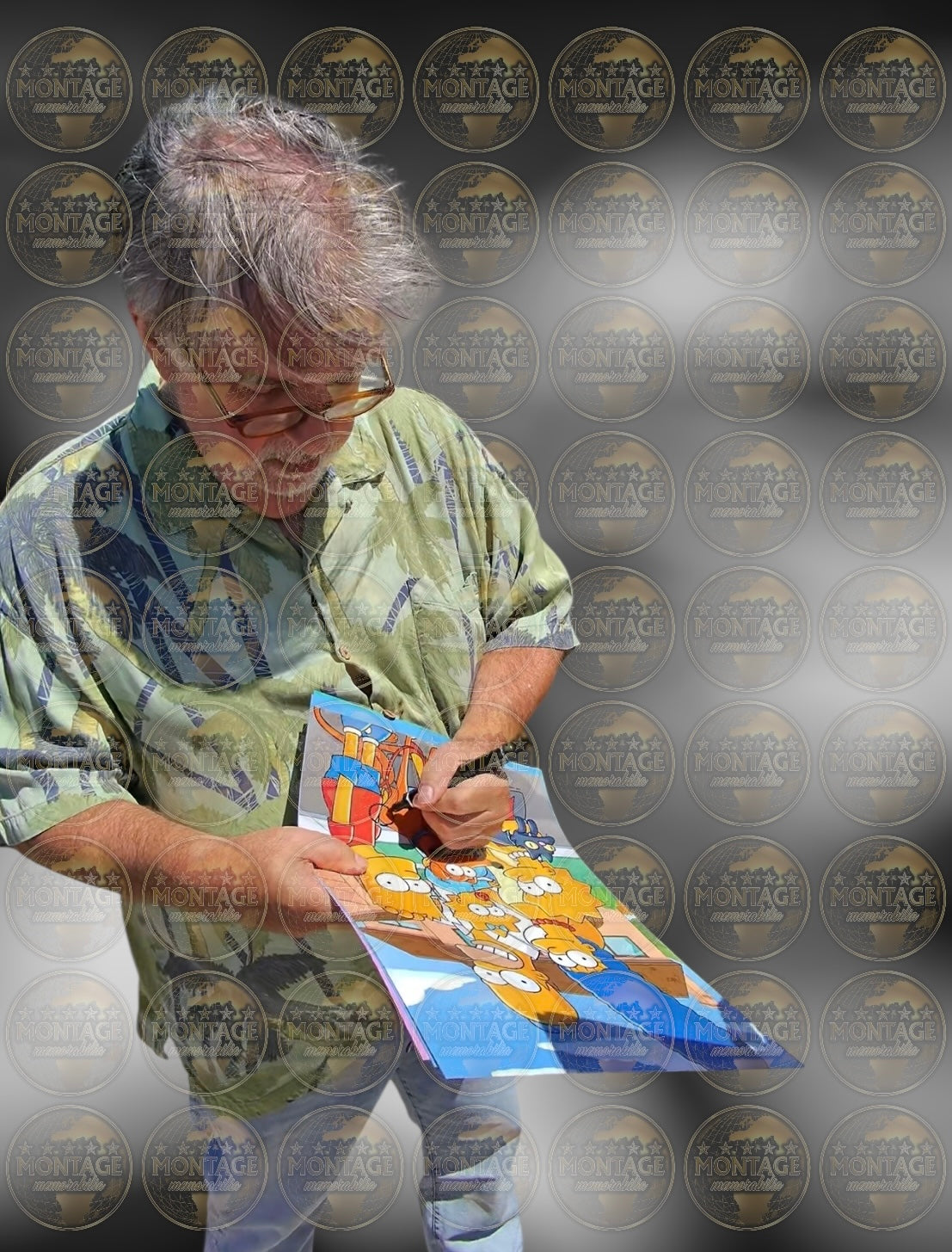 MATT GROENING SIGNED THE SIMPSONS 16x12 PHOTO (ACG CERT AG16601)
