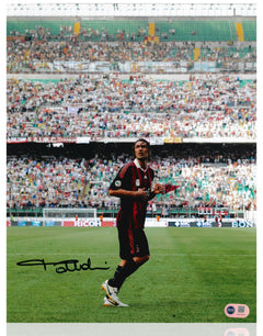 PAOLO MALDINI SIGNED AC MILAN ITALY LEGEND 14x11 PHOTO (ACG CERT AG17419)-1