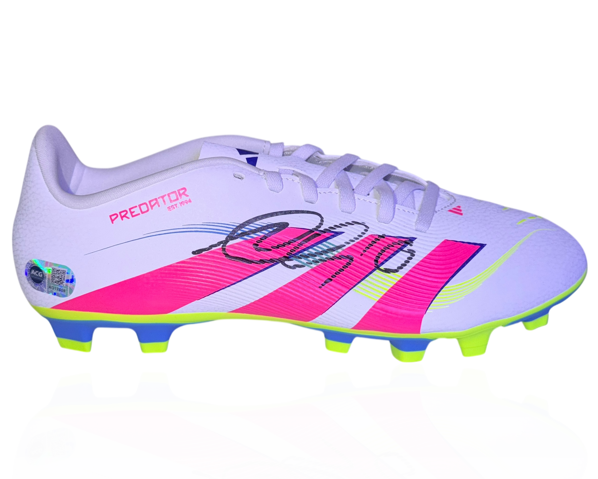 ANTHONY GORDON SIGNED ADIDAS PREDATOR NEWCASTLE UTD FOOTBALL BOOT (ACG CERT AG17508)-1
