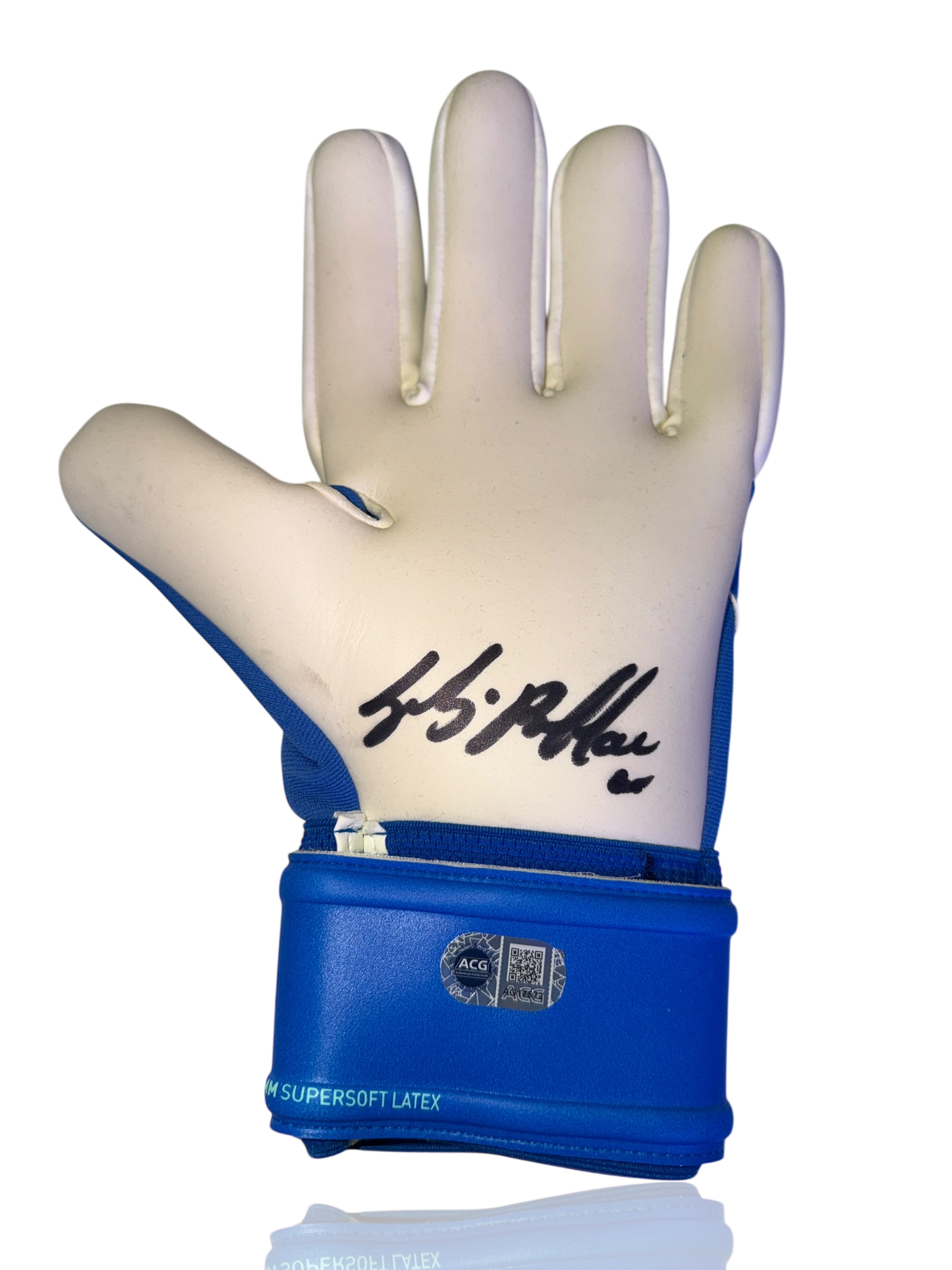 GIANLUIGI BUFFON SIGNED PUMA BLUE GOALKEEPER GLOVE (ACG CERT AG17572)