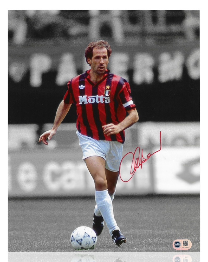 FRANCO BARESI SIGNED AC MILAN LEGEND 14X11 PHOTOGRAPH (ACG CERT AG17706)-1