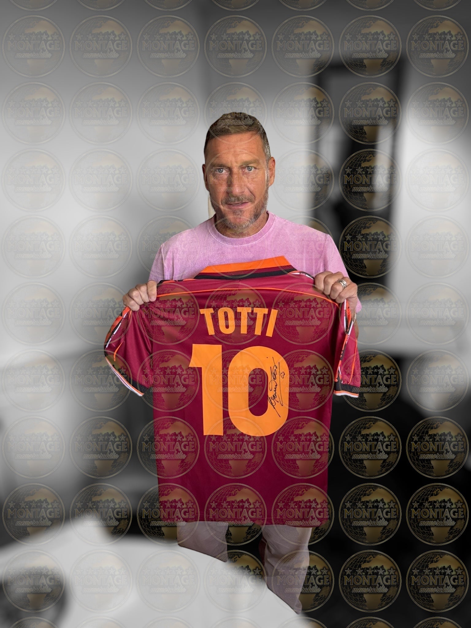 FRANCESCO TOTTI SIGNED AS ROMA 1998/99 HOME SHIRT (ACG CERT AG16597)-3