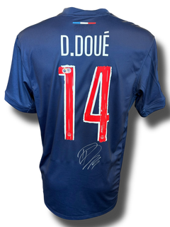 DESIRE DOUE SIGNED 2024/25 PARIS SAINT-GERMAIN PSG UCL HOME SHIRT (ACG CERT AG16857)-1