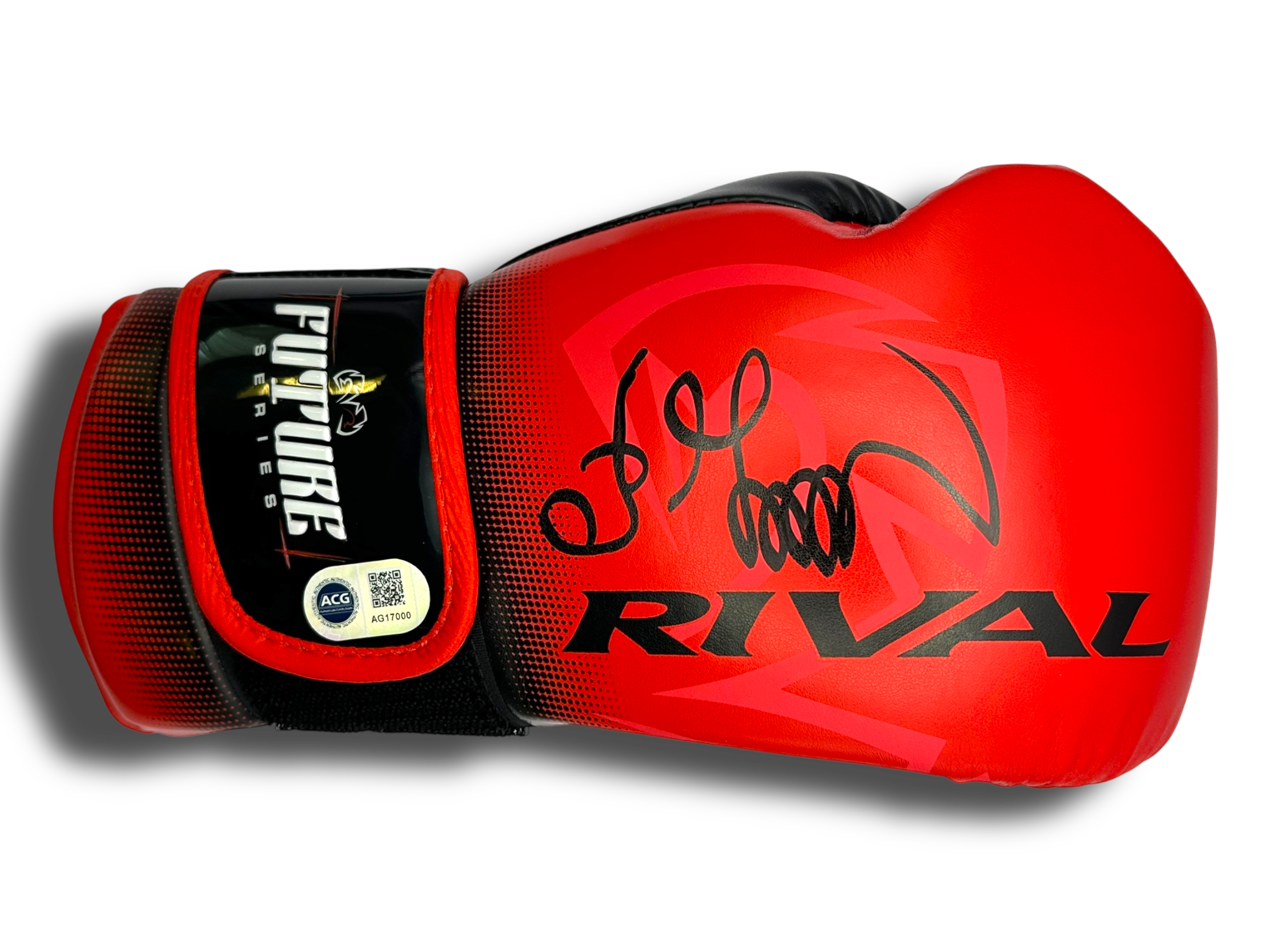 OLEKSANDR USYK SIGNED MID RIVAL RED BOXING GLOVE UNDISPUTED (ACG CERT AG17000)