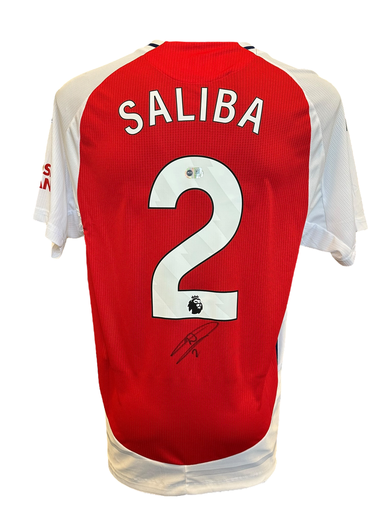 WILLIAM SALIBA SIGNED ARSENAL FC 2024/25 HOME SHIRT (ACG CERT AG17236)-1