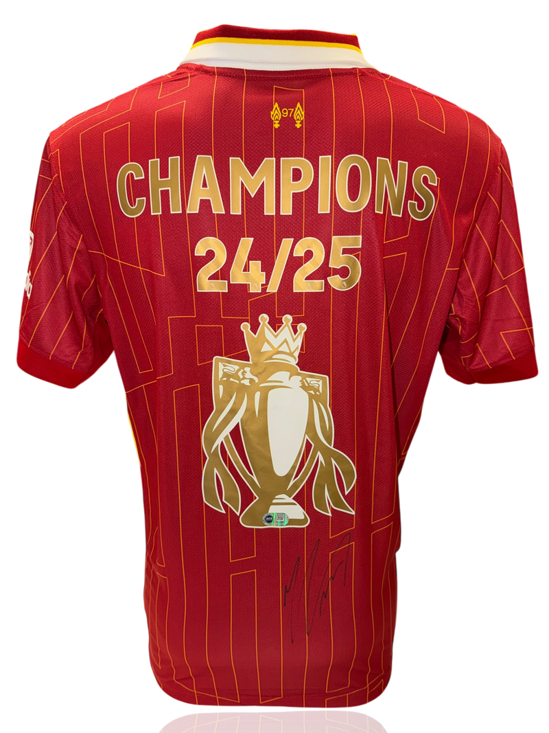 MOHAMED SALAH SIGNED LIVERPOOL FC HOME 2024/25 CHAMPIONS SHIRT (ACG CERT AG17504)-1