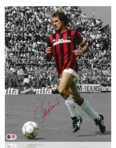FRANCO BARESI SIGNED AC MILAN LEGEND 14X11 PHOTOGRAPH (ACG CERT AG17705)-1