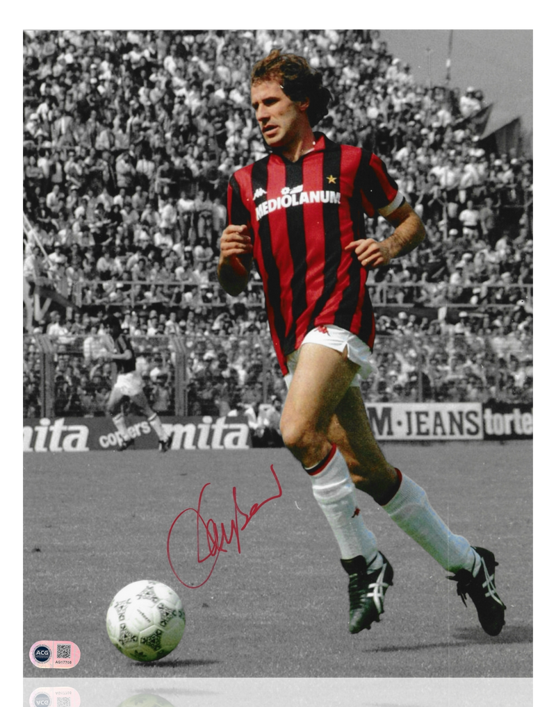 FRANCO BARESI SIGNED AC MILAN LEGEND 14X11 PHOTOGRAPH (ACG CERT AG17705)-1