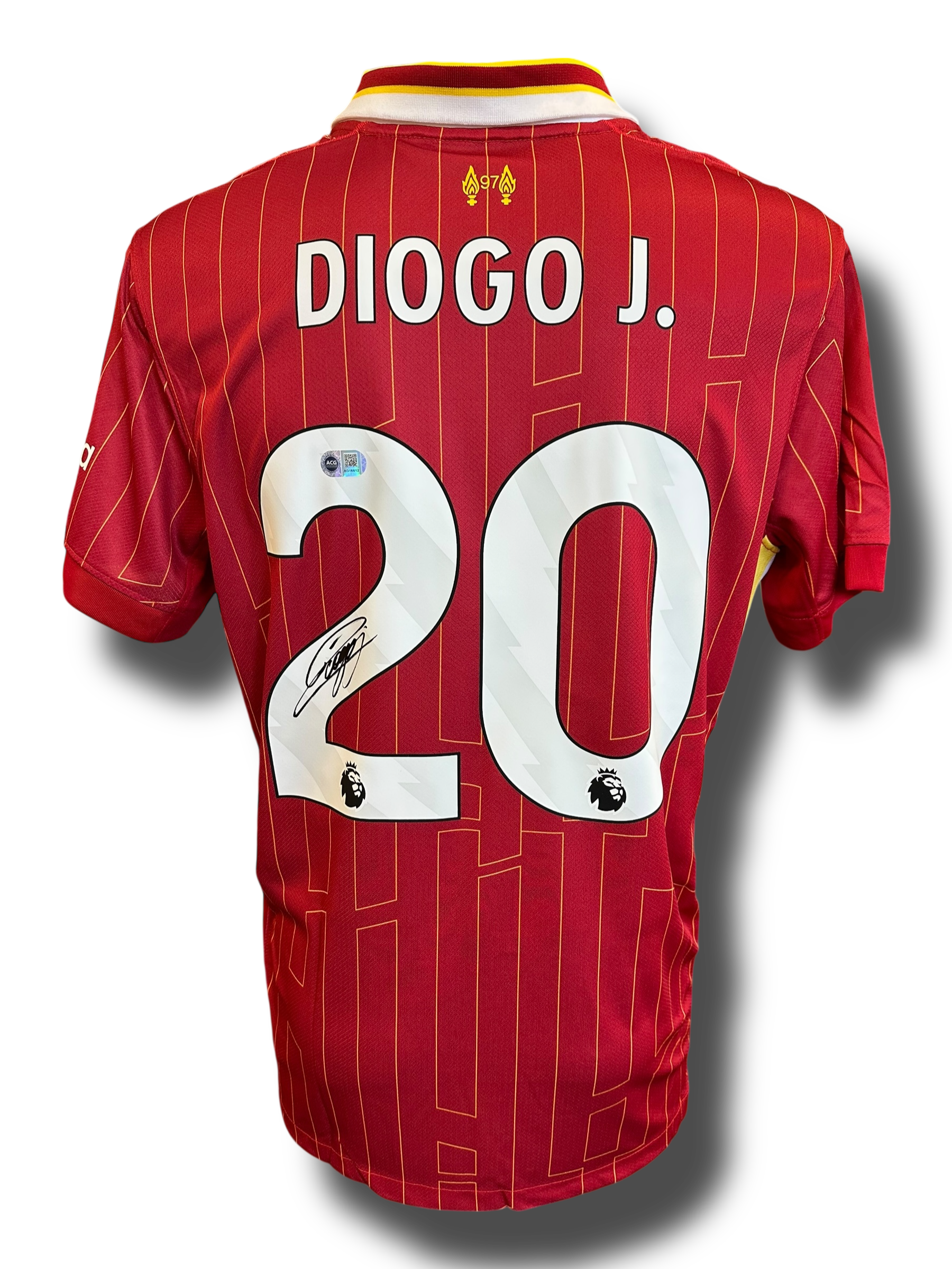 DIOGO JOTA SIGNED LIVERPOOL FC 2024/25 HOME SHIRT (ACG CERT AG16612)-1