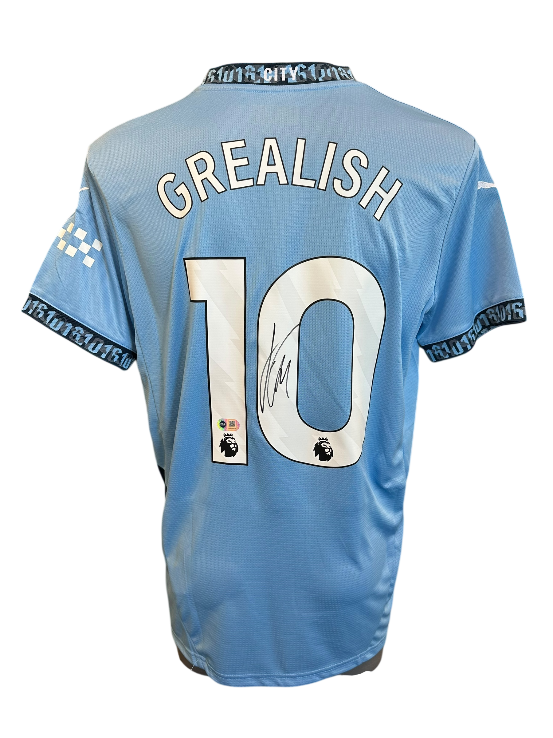 JACK GREALISH SIGNED 2024/25 MANCHESTER CITY HOME SHIRT (ACG CERT AG17216)-1