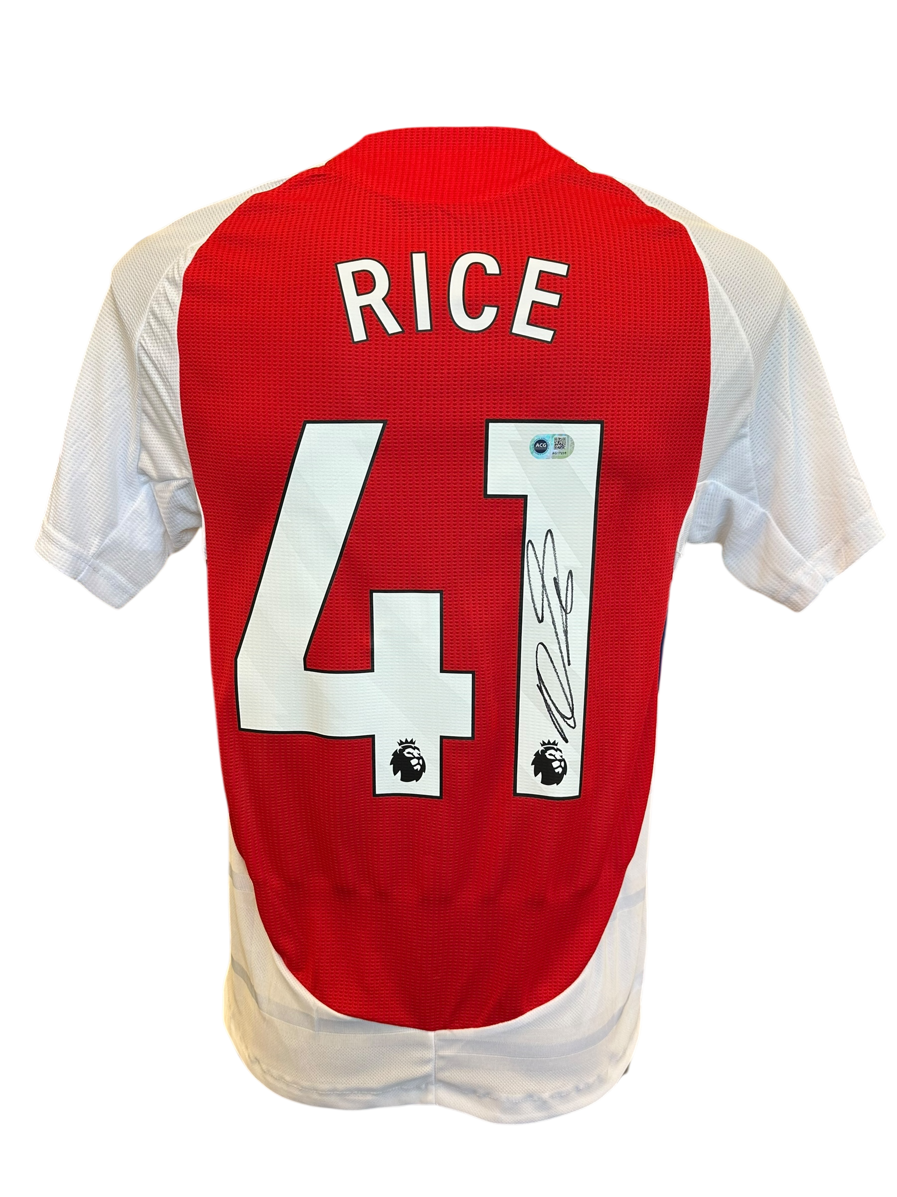 DECLAN RICE SIGNED 2024/25 ARSENAL FC HOME PLAYER VERSION SHIRT (ACG CERT AG17235)