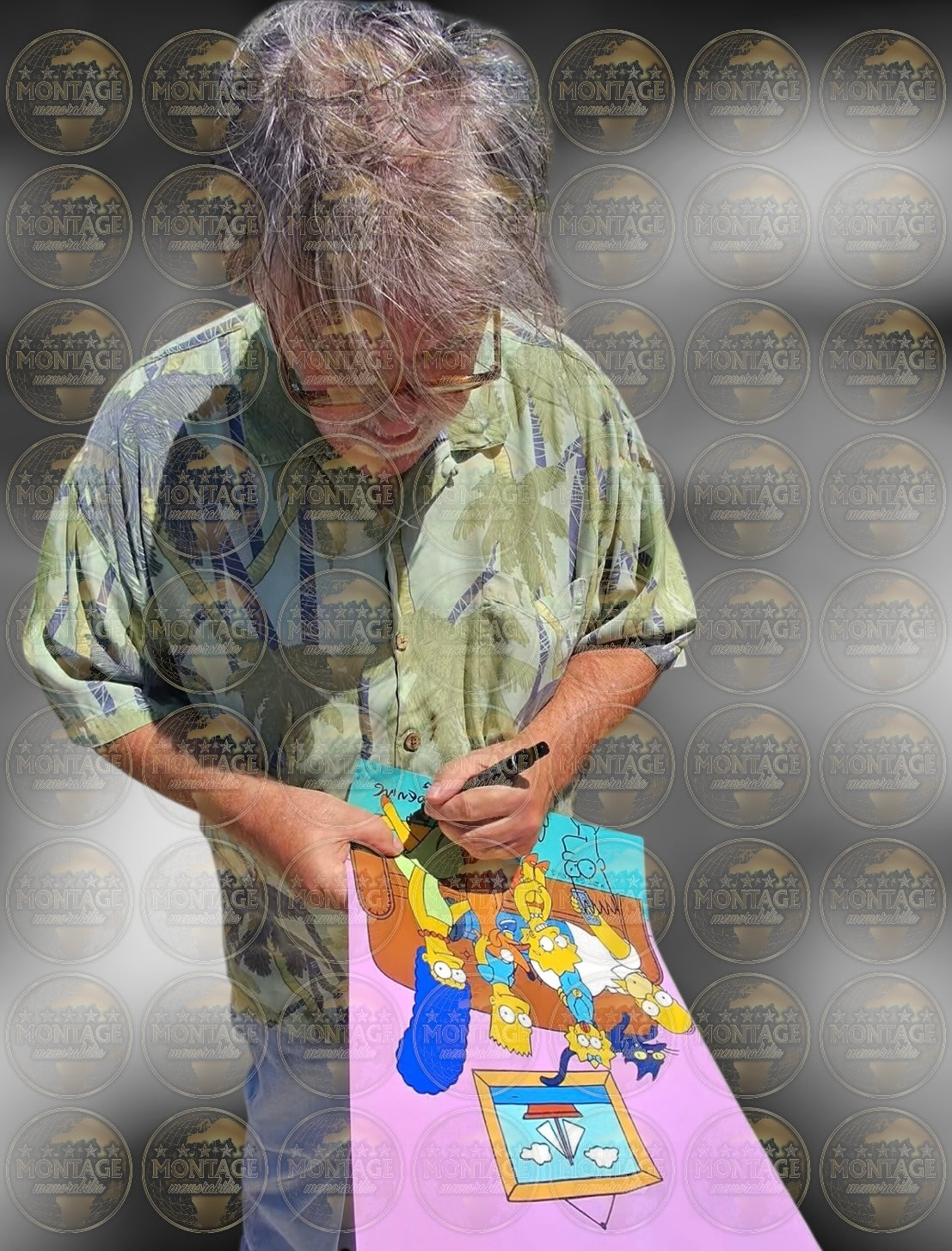 MATT GROENING SIGNED THE SIMPSONS 16x12 PHOTO (ACG CERT AG16599)