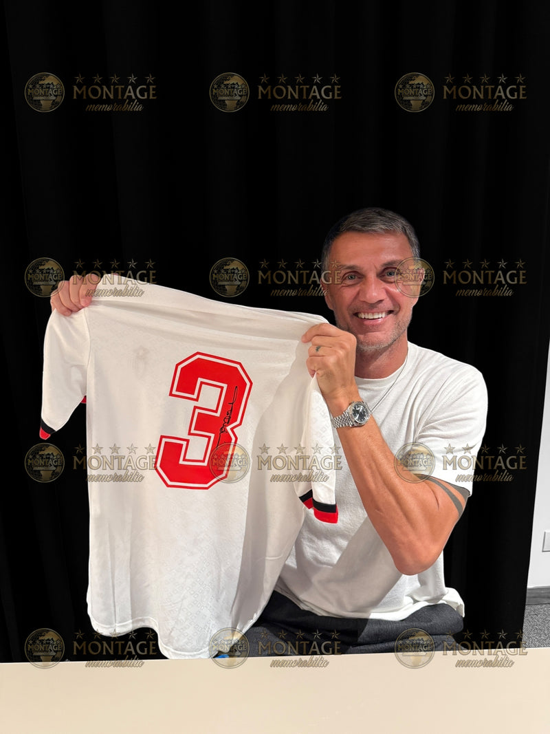 PAOLO MALDINI SIGNED AC MILAN 1989/90 AWAY SHIRT (ACG CERT AG17400)-2
