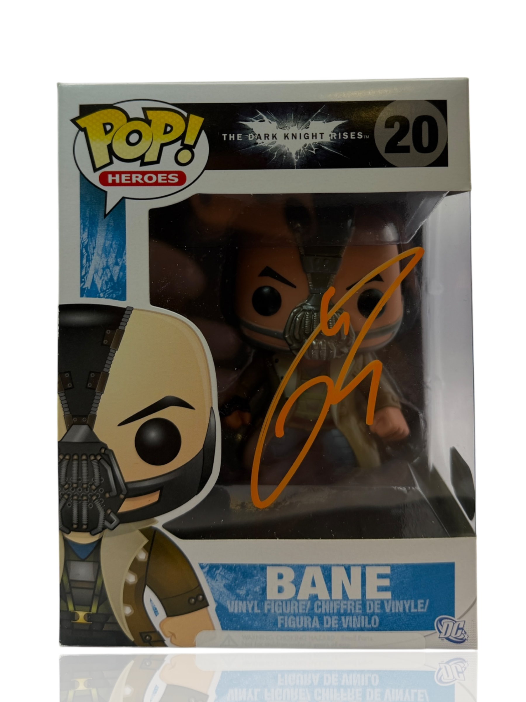 TOM HARDY SIGNED BANE DARK KNIGHT RISES #20 FUNKO POP! (ACG CERT AG17656)