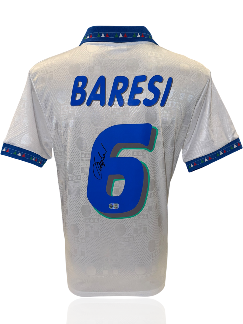 FRANCO BARESI SIGNED ITALY 1994 AWAY SHIRT (ACG CERT AG17689)-1