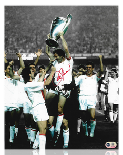 FRANCO BARESI SIGNED AC MILAN LEGEND 14X11 PHOTOGRAPH (ACG CERT AG17704)-1