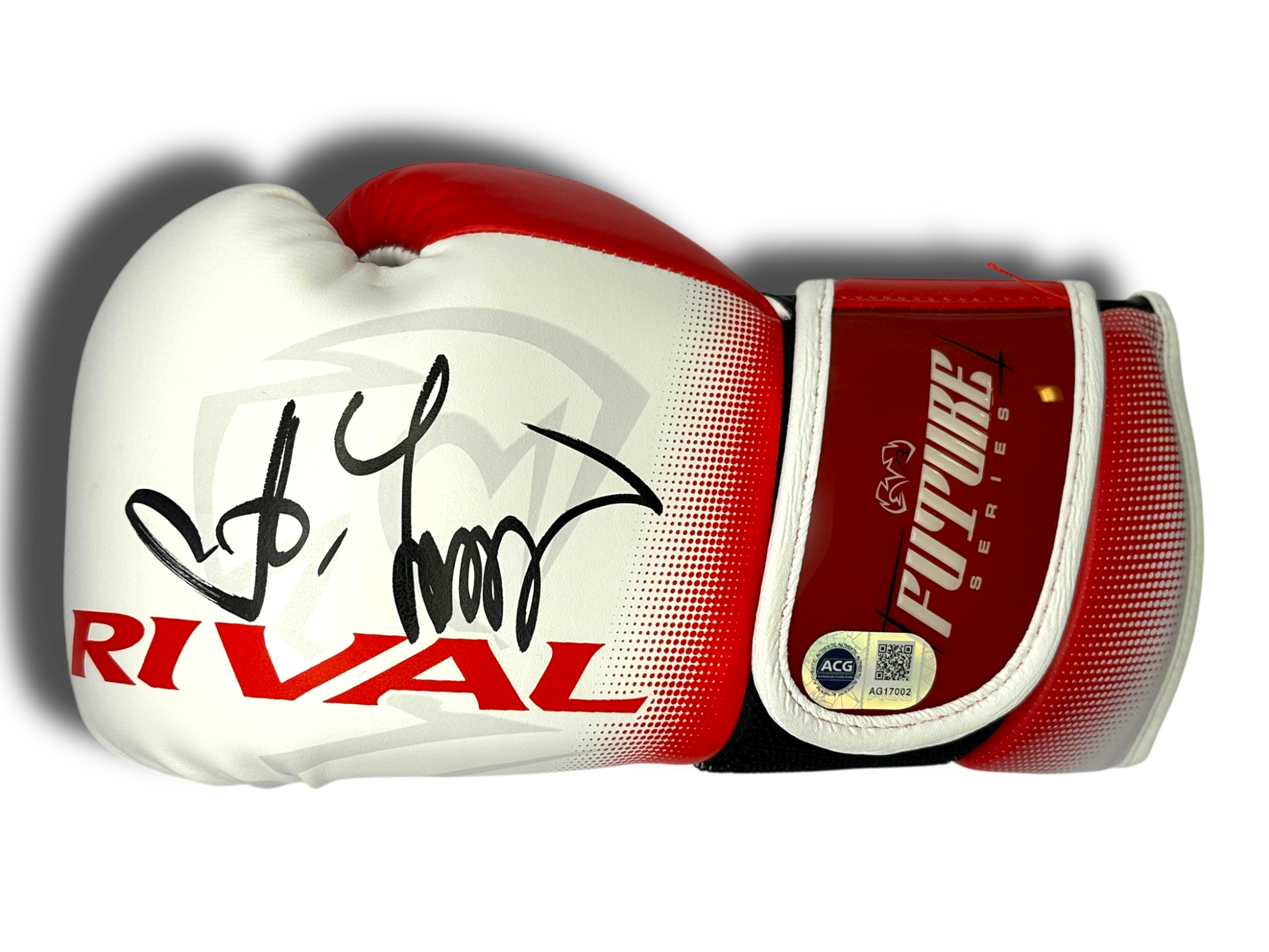 OLEKSANDR USYK SIGNED MID RIVAL WHITE BOXING GLOVE UNDISPUTED (ACG CERT AG17002)