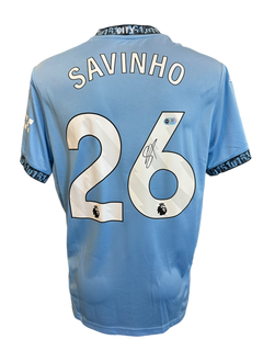 SAVINHO SIGNED 2024/25 MANCHESTER CITY HOME SHIRT (ACG CERT AG17215)-1
