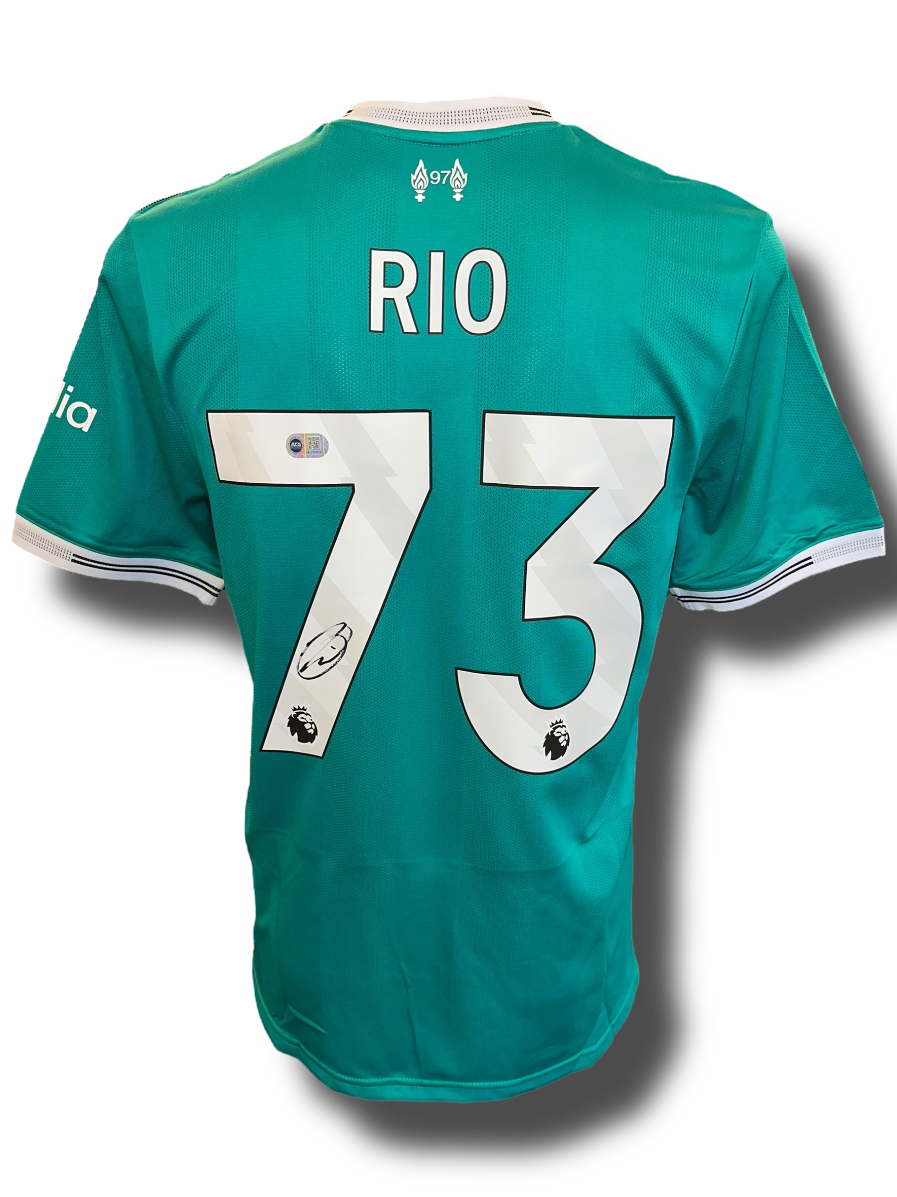 RIO NGUMOHA SIGNED 2025/26 LIVERPOOL FC THIRD SHIRT (ACG CERT AG17310)