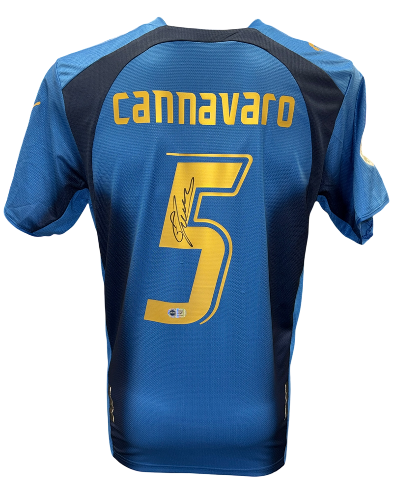 FABIO CANNAVARO SIGNED ITALY 2006 WORLD CUP WINNERS HOME SHIRT (ACG CERT AG17439)-1