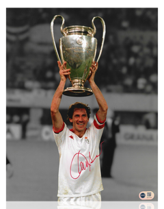 FRANCO BARESI SIGNED AC MILAN LEGEND 14X11 PHOTOGRAPH (ACG CERT AG17703)-1