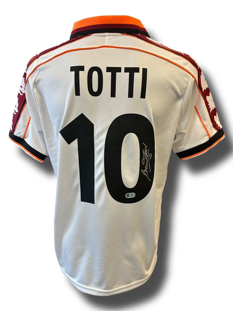 FRANCESCO TOTTI SIGNED AS ROMA 1998/99 AWAY SHIRT (ACG CERT AG16564)-1
