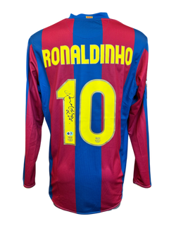 RONALDINHO SIGNED FC BARCELONA 2007/08 HOME SHIRT (ACG CERT AG17272)-1
