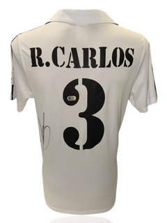 ROBERTO CARLOS SIGNED 2002/03 REAL MADRID HOME SHIRT (ACG CERT AG17502)-1