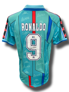 RONALDO NAZARIO SIGNED FC BARCELONA 95/97 AWAY SHIRT (ACG CERT AG16650)-1