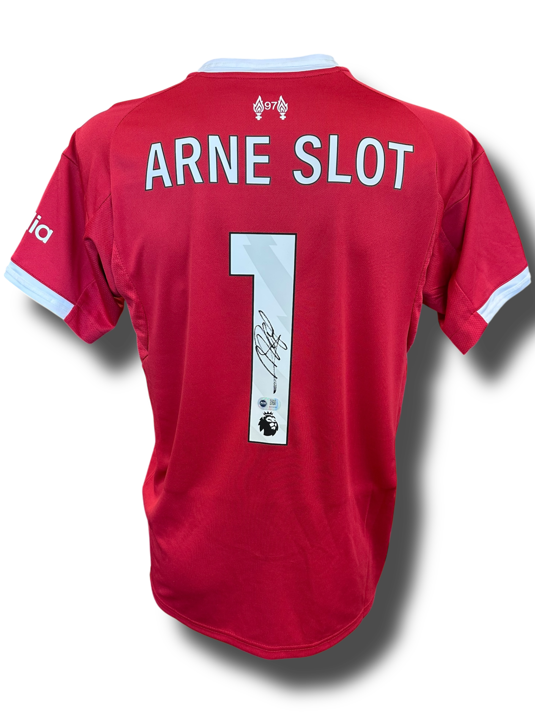 ARNE SLOT SIGNED 2025/26 LIVERPOOL FC HOME SHIRT (ACG CERT AG16568)-1