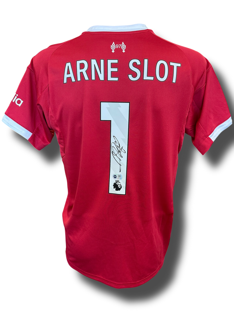 ARNE SLOT SIGNED 2025/26 LIVERPOOL FC HOME SHIRT (ACG CERT AG16568)-1