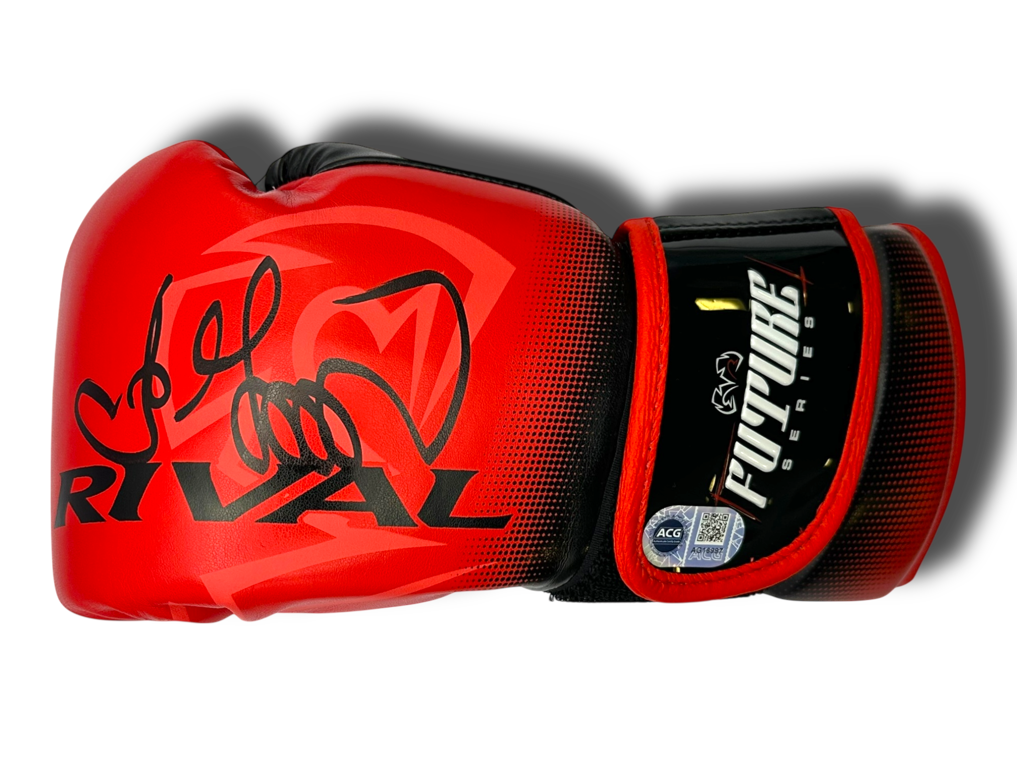 OLEKSANDR USYK SIGNED MID RIVAL RED BOXING GLOVE UNDISPUTED (ACG CERT AG16997)