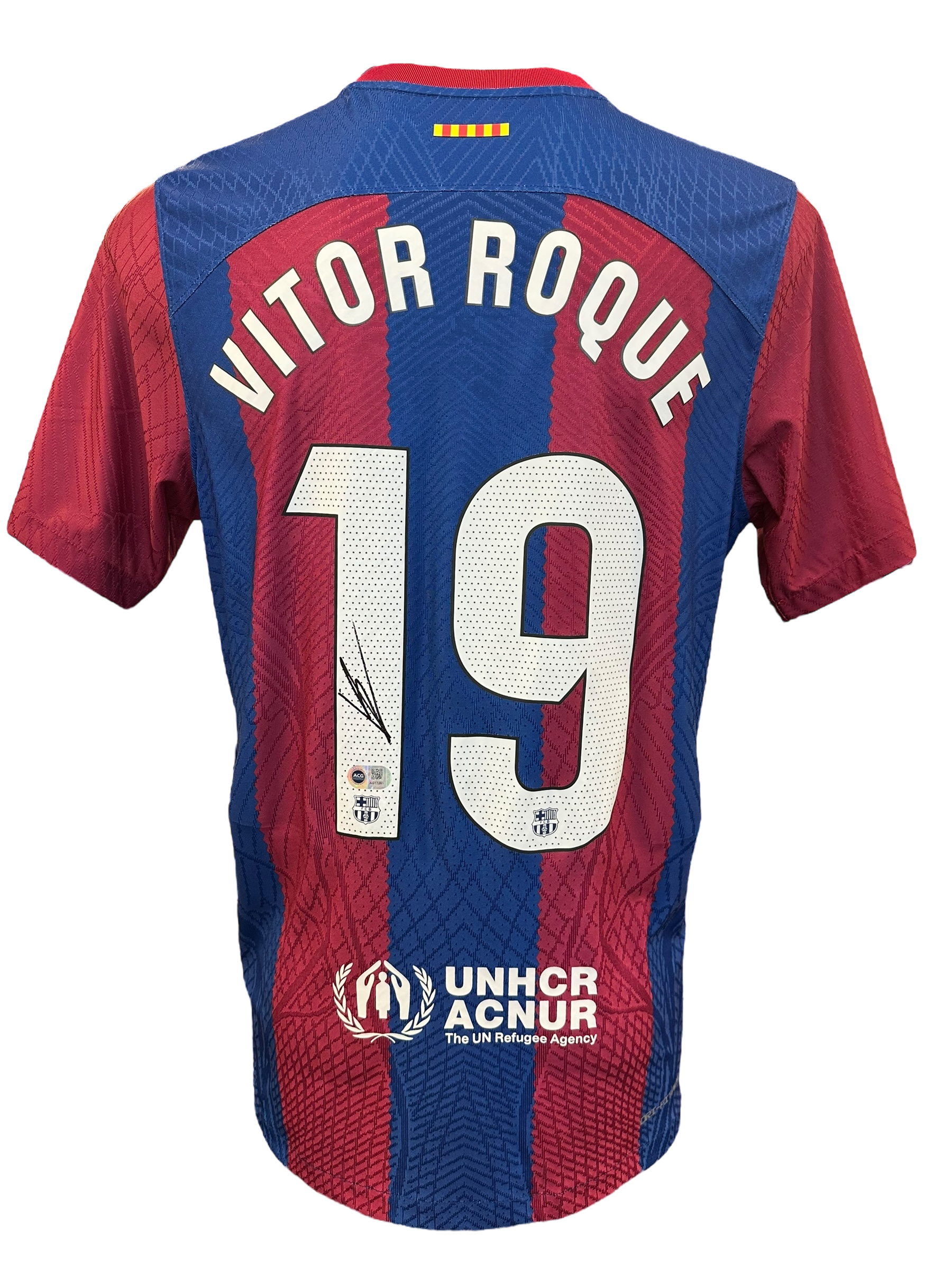 VITOR ROQUE SIGNED FC BARCELONA 2023/24 HOME SHIRT (ACG CERT AG17261)-1