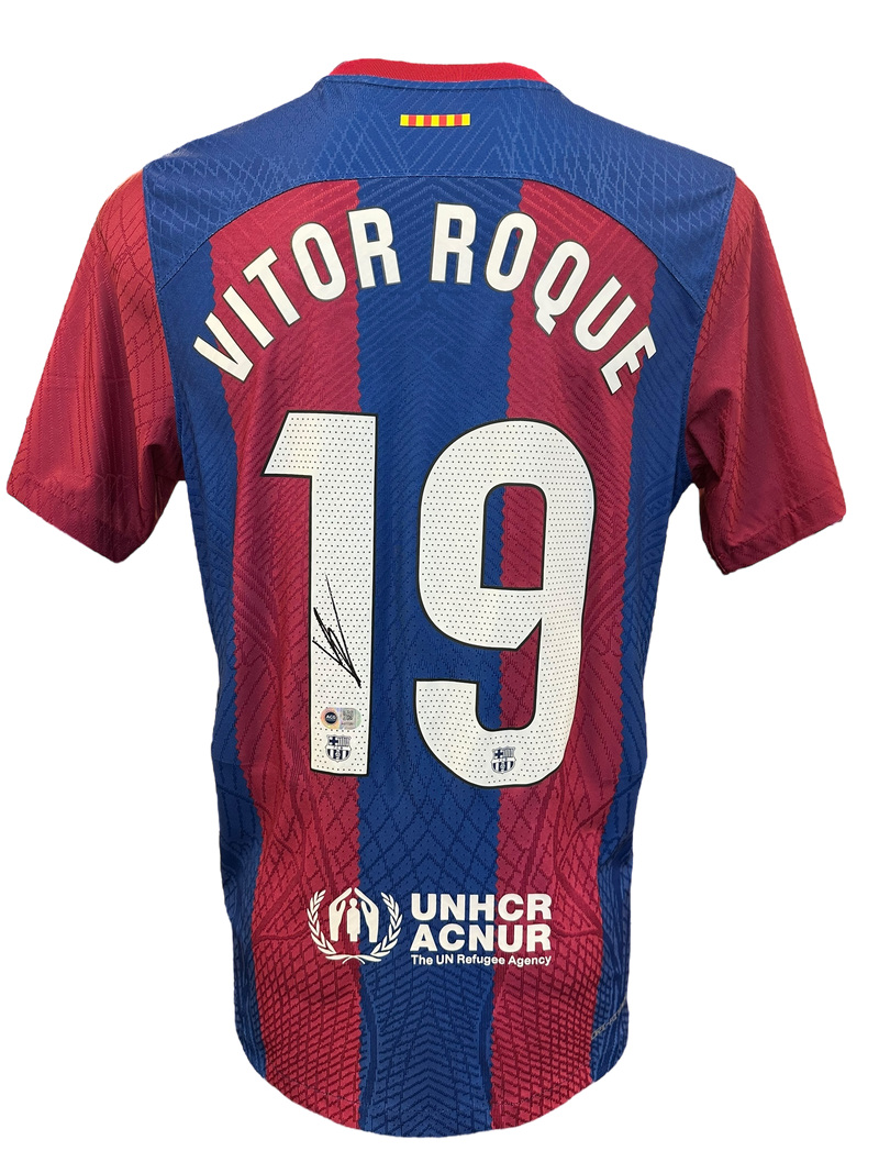 VITOR ROQUE SIGNED FC BARCELONA 2023/24 HOME SHIRT (ACG CERT AG17261)-1